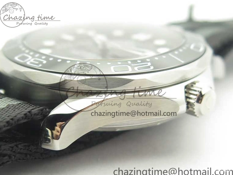 0107 2018 Seamaster Diver 300M VSF Best Edition Black Ceramic Dial on Black Gray Nato Strap A Unique 8057